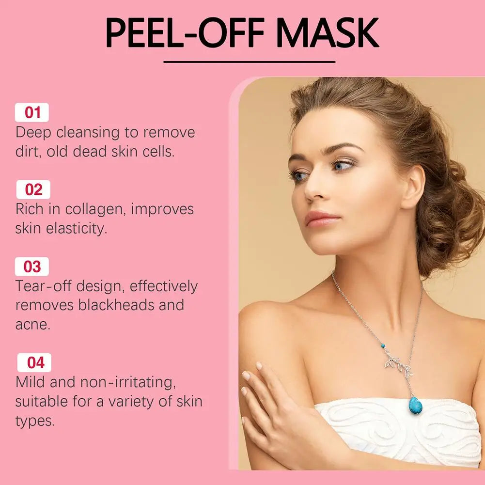 Collagen Peel Off Face Mask Glowy Skin Deep Moisturizing Collagen Night Wrapping Mask Elasticity Hydration Brighten Skin Care Qme