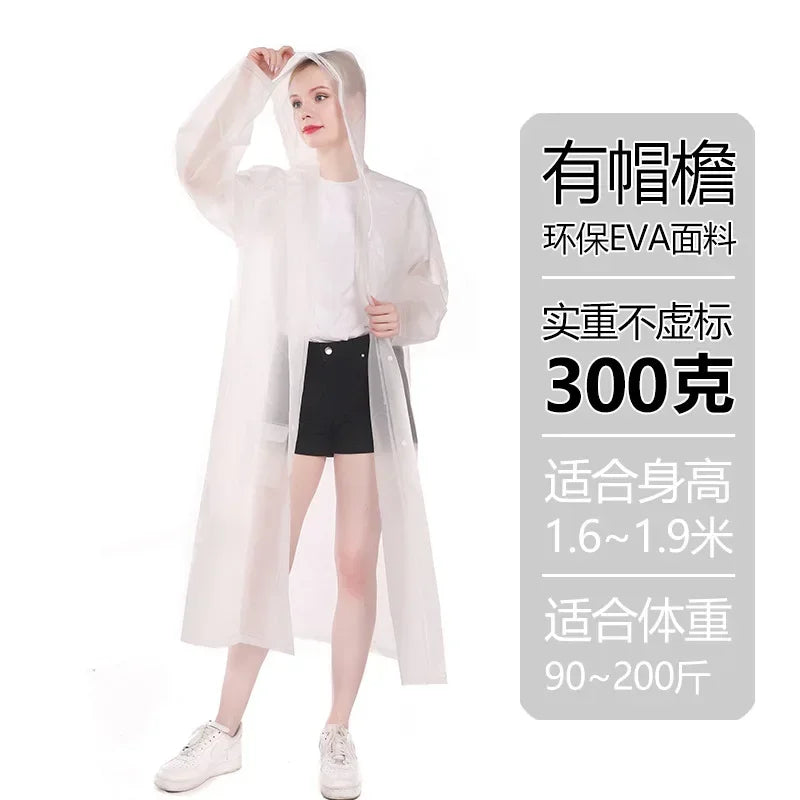 Adult thick raincoat, EVA light raincoat, Waterproof poncho, Rain coat for women, Rain coat for men, Outdoor tour poncho Qme 1-2 300g