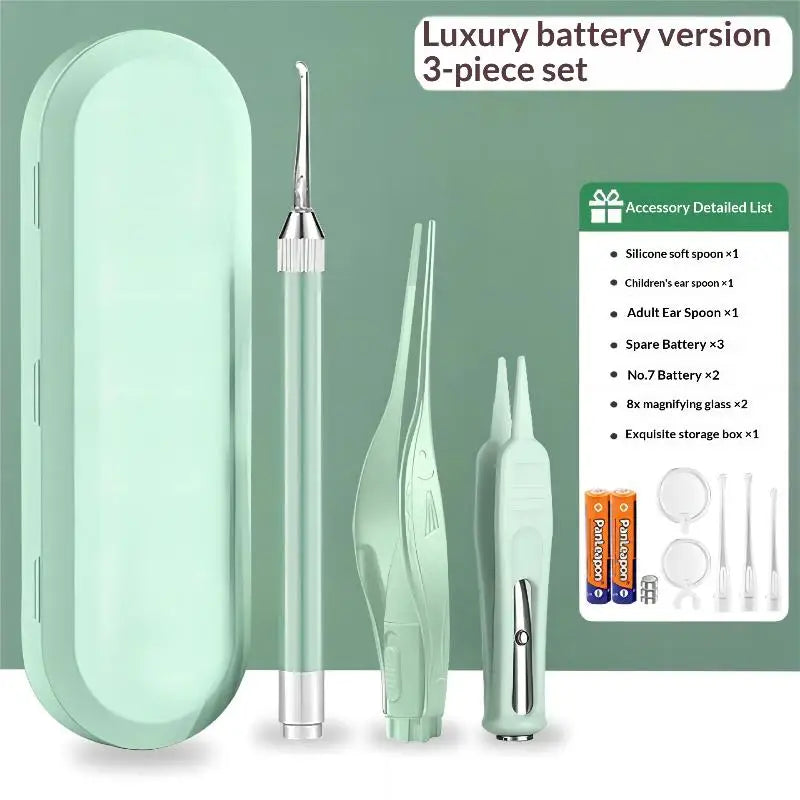 Smart Visual Ear Pick Otoscope Borescope 720P HD LED Wax Removal Qme 3pcs A2