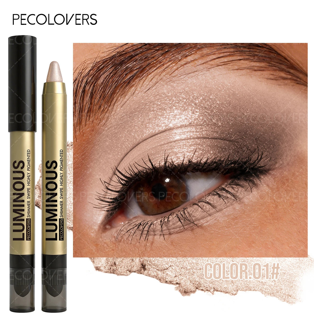 Double-ended Eye Shadow Highlight Brighten Eyes Suitable Various Qme 01