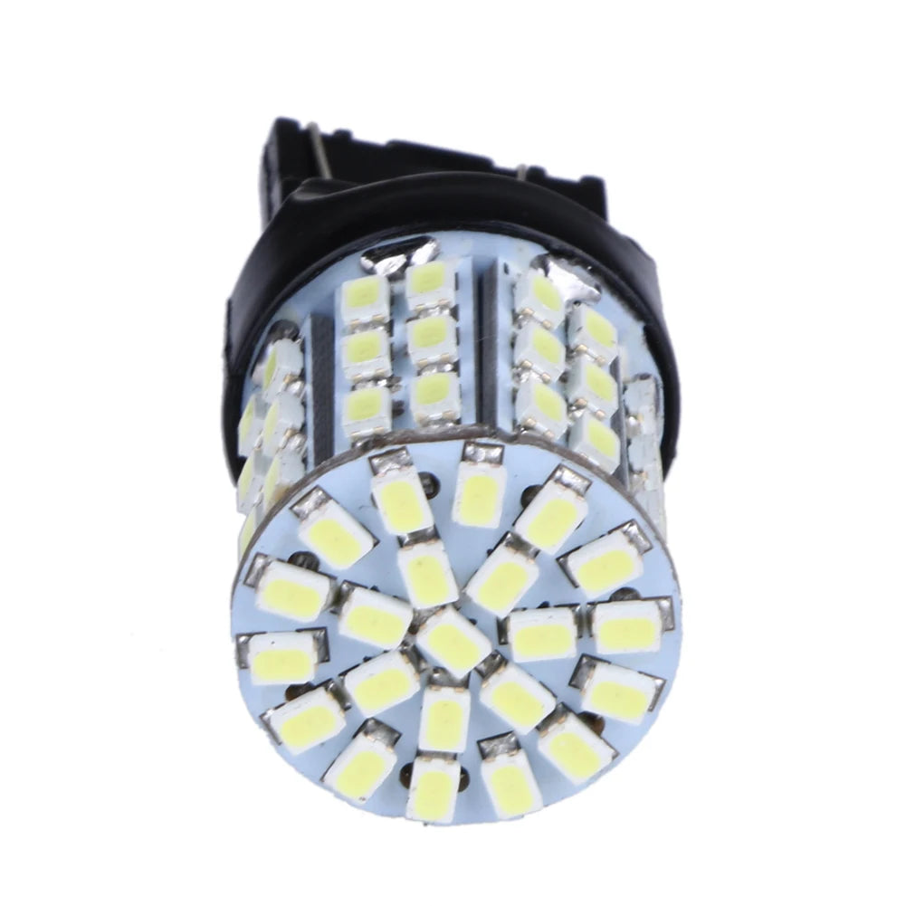 2pcs T20 W21W 7443 7440 LED 64-SMD 1206 LED Car Tail Bulb Brake Lights Reverse Lamp Daytime Running Signal Light Qme