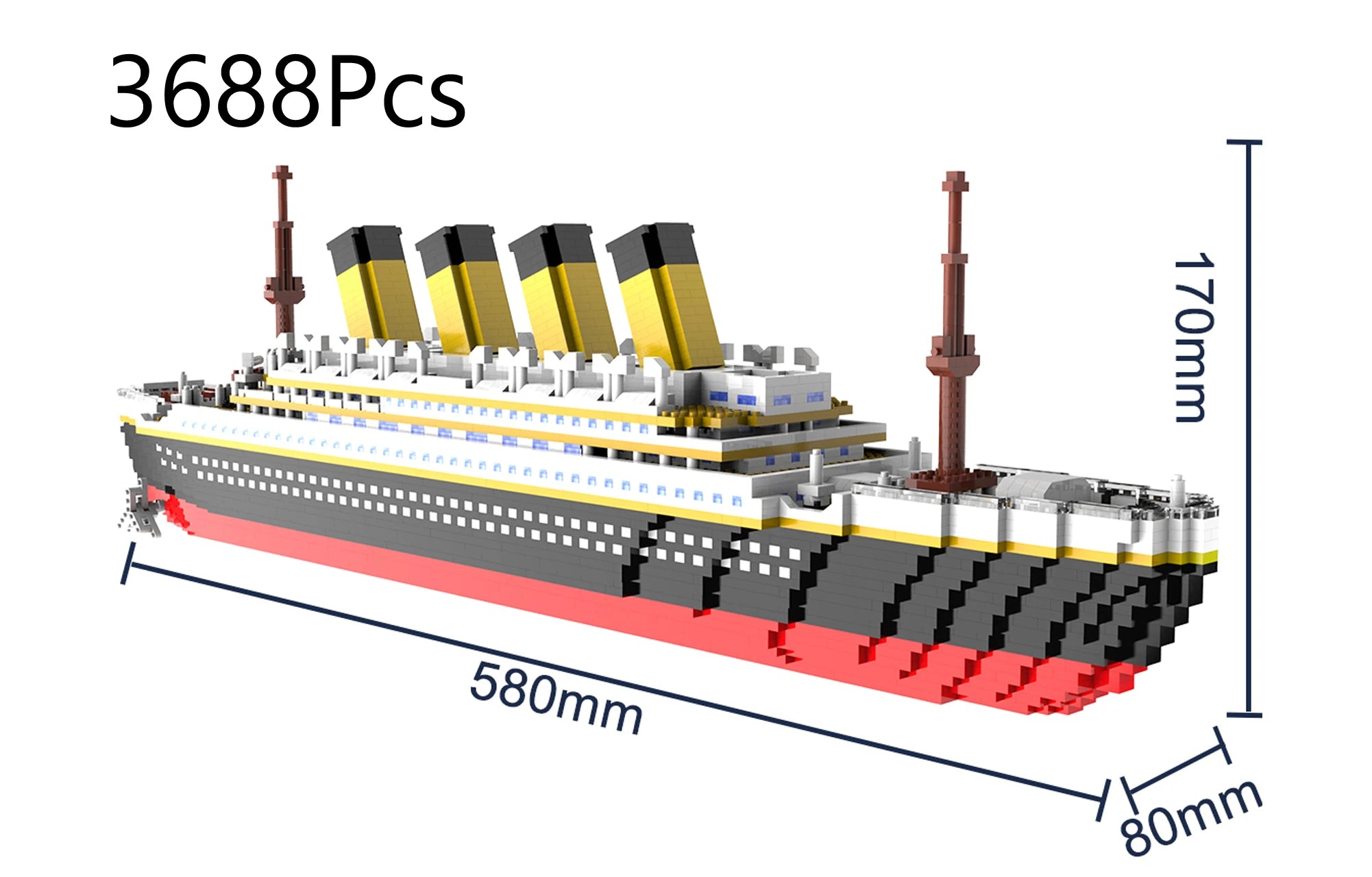 Small Particle Building Block Assembly Toy Titanic Giant Boy Girl Puzzle Cruise Ship Brick Model Kit Desltop Birthday Gift Child Qme Opp Bag 1