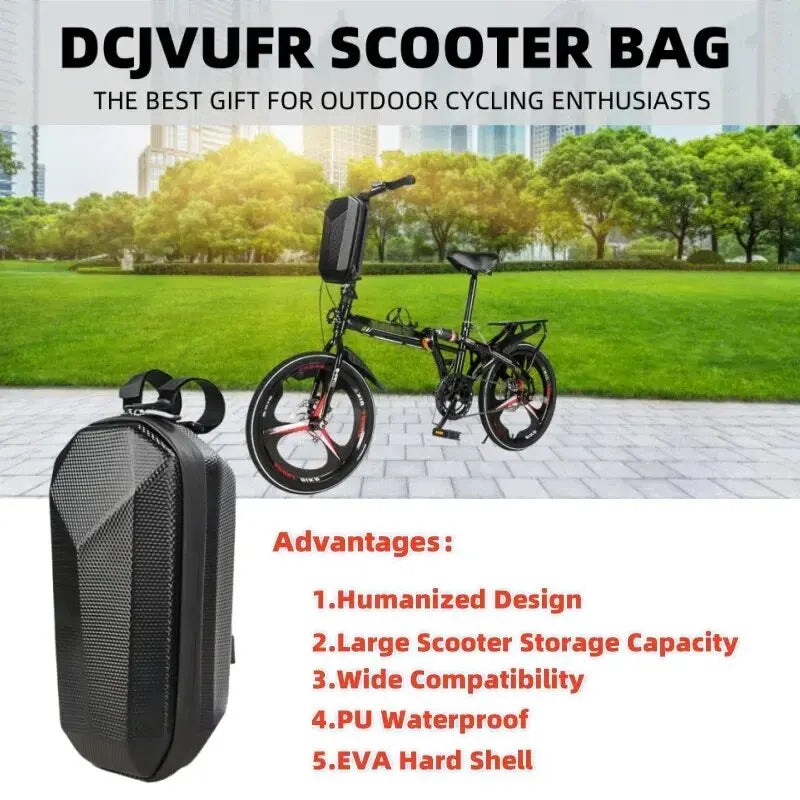Waterproof Bicycle Storage Bag Big Capacity Hard Shell Electric Qme