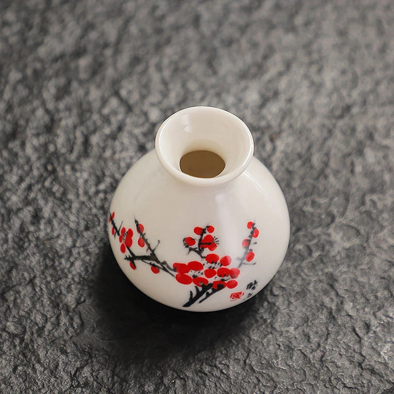 DIY Decoration Miniatures Flower Vase Crafts Giftretro White Chinese Qme