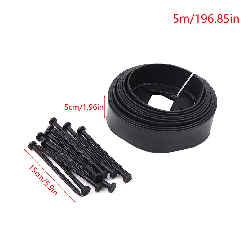 Durable Plastic L-Shaped Isolation Belt, Tree Ring Retaining Board, Lawn Greening Root Wall Qme BK1