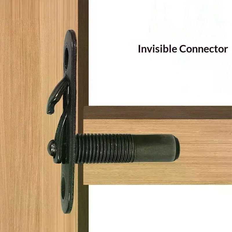 5 Set Elastic Invisible Connector Panel Furniture Connectors Cabinet 2-in-1 Fixed Component Household Hardware Accessories Qme