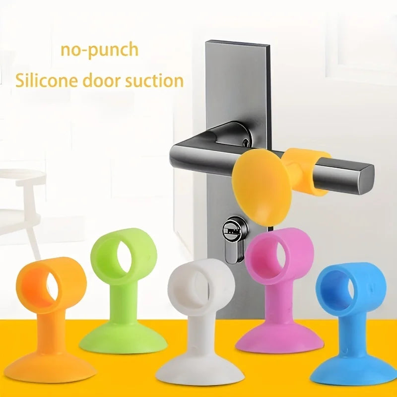 1 Installation door suction wall protective sticker Collision pad Toilet door suction Bedroom door back door suction suction Qme