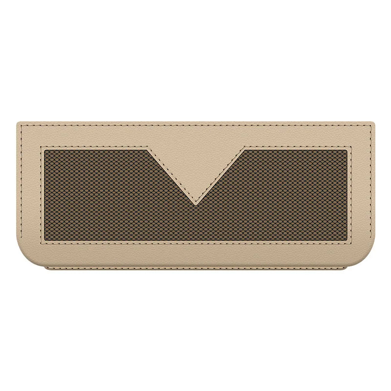 Car Storage Bag Mobile Phone Paste-type Multi-functional Mesh Pocket Qme WHITE