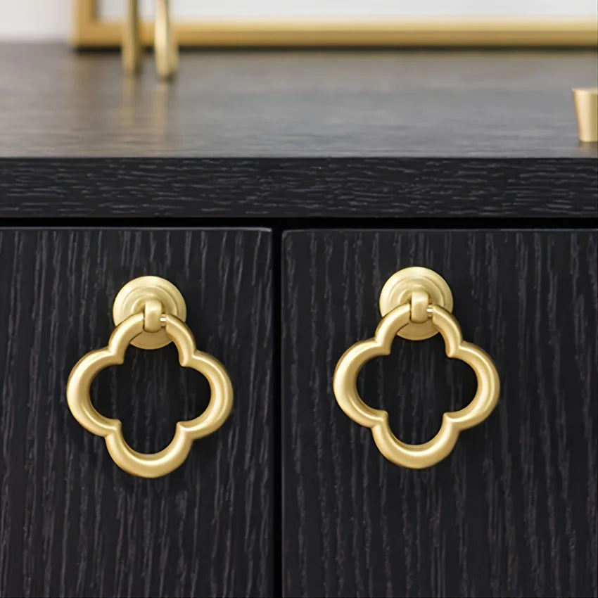 Cabinet knob drawer knob, zinc alloy gold knob, suitable for dressing table, kitchen, bathroom cabinet handles Qme