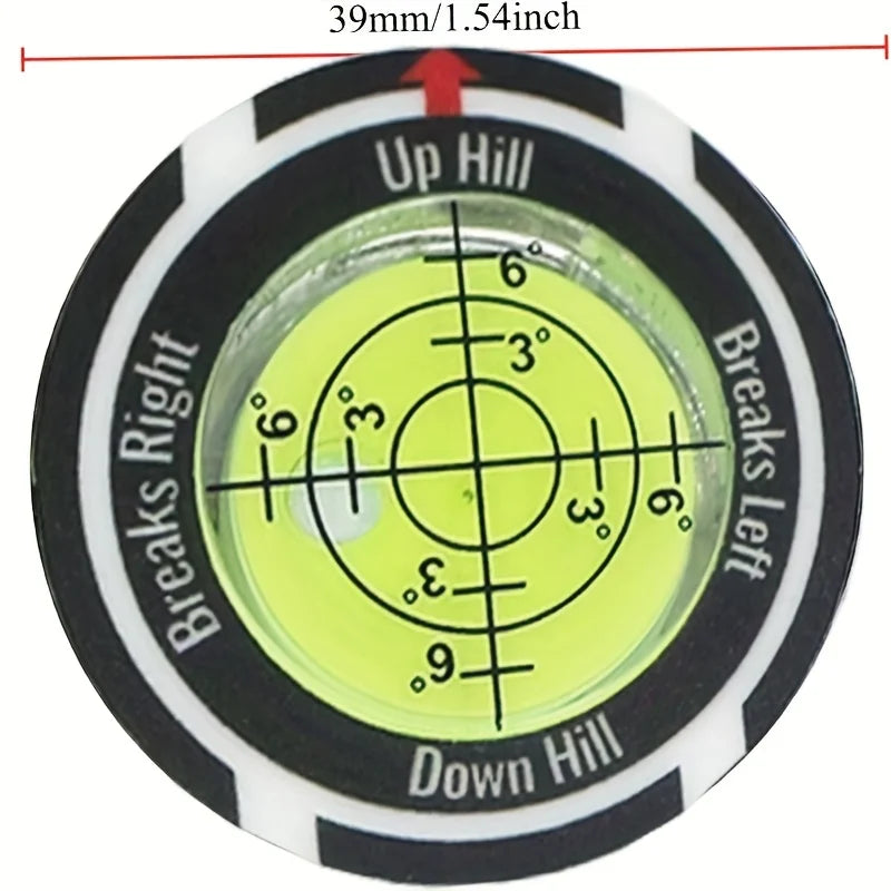 Golf Putting Green Reader Level Bubble Round Bullseye Spirit LevelSlope Finder Golf Training Aid Putt Ball Marker Alignment Tool Qme