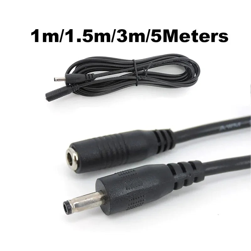 3PCS DC3.5*1.35MM Male Female Plug Power Cable 3/5/10M 5V2A CCTV Camera Power Extension Cord Qme Male to Female 10M