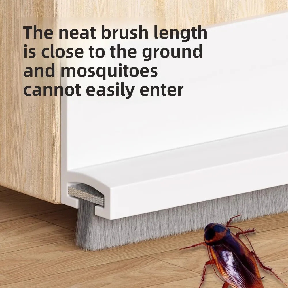 Durable SelfAdhesive BrushSeal Strip 100CM Soundproof Insectproof Weather Strip for Household Door Bottom Use Qme