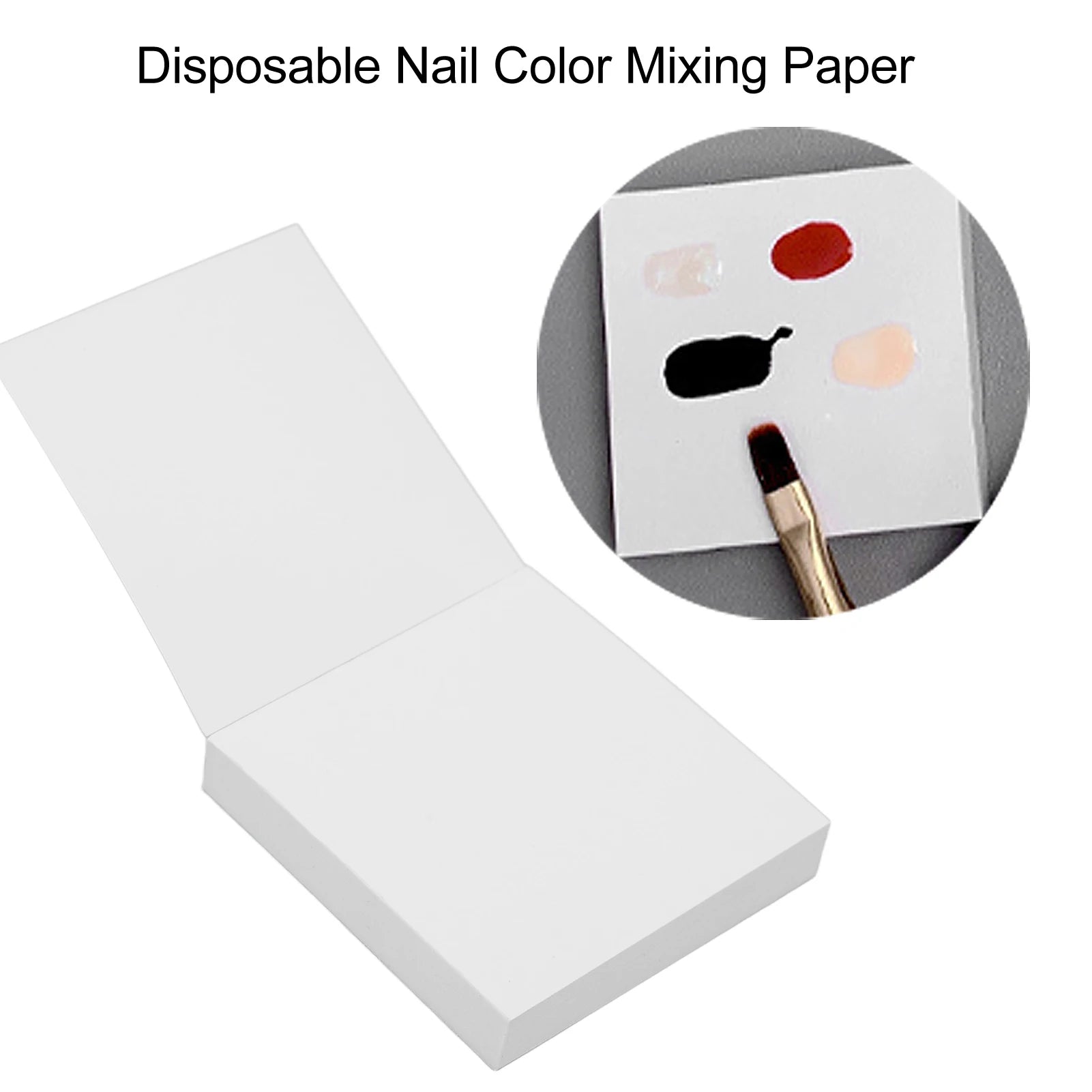 Disposable Nail Art Mixing Paper Portable Home Salon Gel Polish Palette Paper for Nail Artist Novice Nail Color Mixing Paper Qme