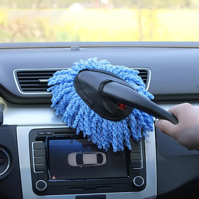 Car Dust Removal Small Duster Wipe Car Soft Brush Cleaning Brush Mini Bristle Brush Dust Removal Brush Nanofiber Car Interior Qme