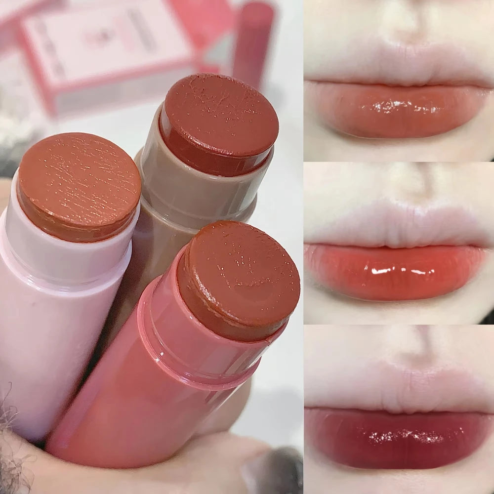 Matte Nude Pink Lipstick Waterproof High-pigment Non-transfer Qme 3 pcs set