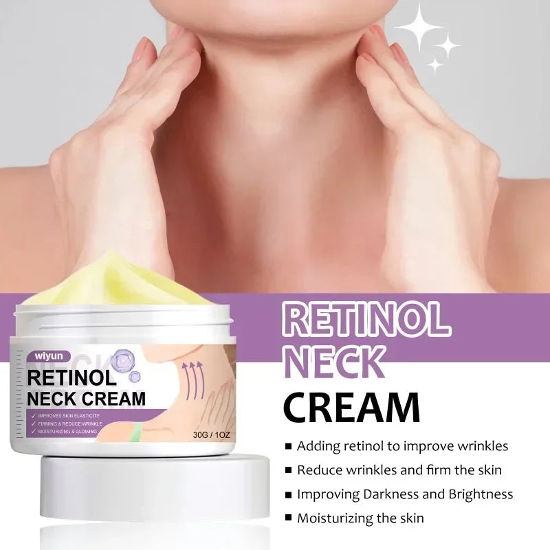 Retinol Neck Cream Reduce Wrinkles Moisturizes Tighten Lift Skin Qme