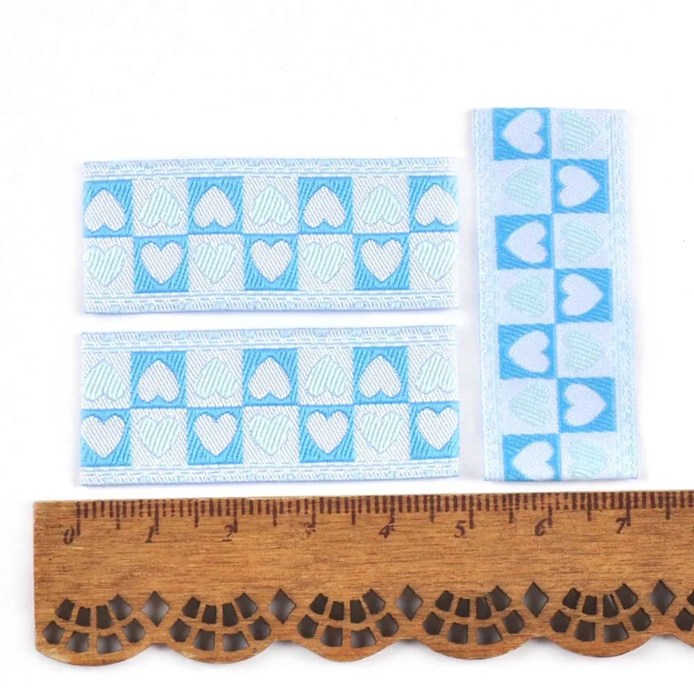 50Pcs Mutli color Heart Embroidery Labels For Sewing Clothes Accessories DIY Supplies Washable Care Garment Bags Handmade Tags Qme 9