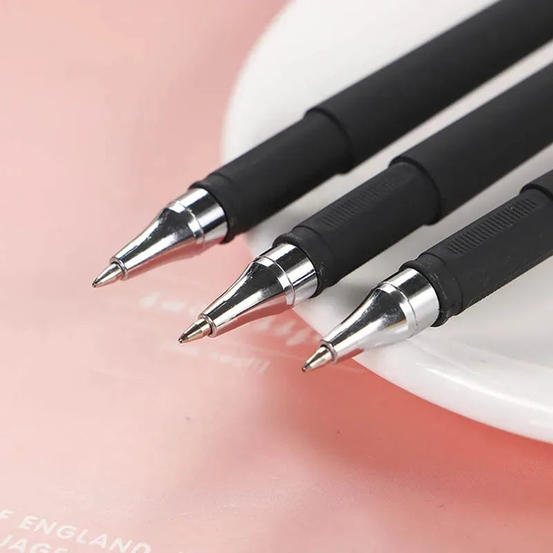 Gel Pens,10 Pcs 0.5mm Black Ink Pens Fine Point Smooth Writing Pens, for Journaling Note Taking, Office School Supplies Qme