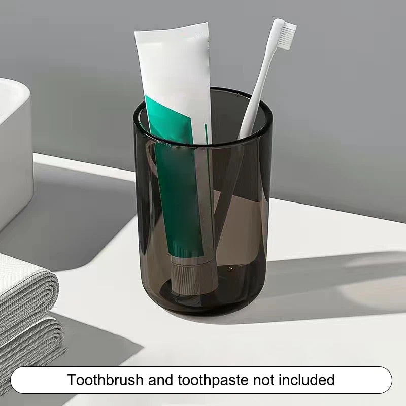 Couple Solid Color Transparent Mouthwash Cup Large Capacity Nordic Style Toothbrush Cup Transparent Mouthwash Plastic Cup Qme A1