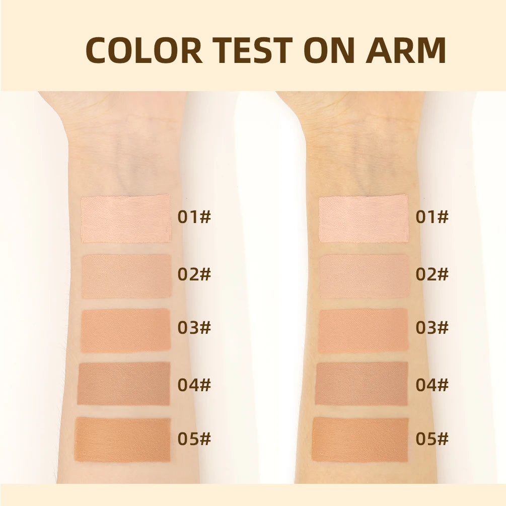 QIBEST Liquid Foundation High Coverage Waterproof Face Concealer Base Cream Lasting Oil-Control Professional Makeup For Women Qme