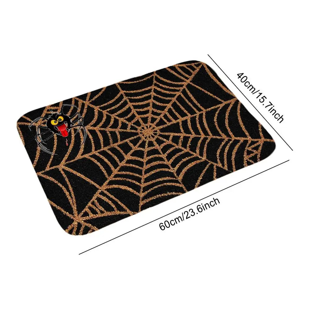 Halloween Door Mat Spider Web Decorative Holiday Floor Rug Outdoor Qme Style 2 China Mainland