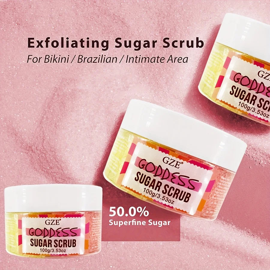 Goddess Body Sugar Scrub - Skin Care Exfoliating Scrub - Moisturizing Body Polish Scrub for Skin, Cellulite, Dead Skin Qme