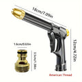 1pc High-Pressure Car Washing Water Gun, Plastic Gun Body, Garden Shower, Multifunction Watering Tool, Powerful Cleaning Qme black
