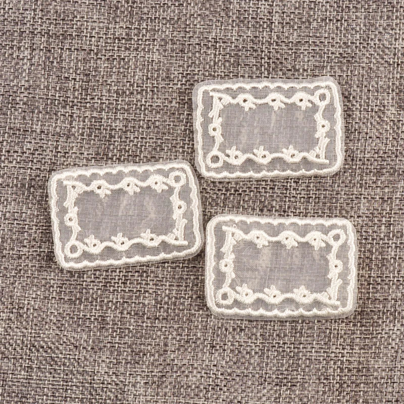 10pcs 33-51mm Mix White Lace Appliques For DIY Clothing Bag Decoration Sewing Accessory Exquisite Patch Without Gum cp4188 Qme 10pcs 5.1x3.6cm