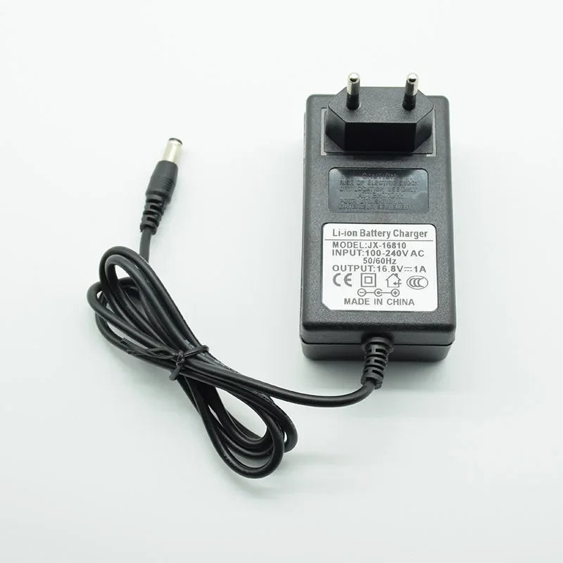 ESCAM Adapter DC 8.4V 12.6V 2A 16.8V 2A 21V 1A Power Supply Charger EU Plug 5.5mm * 2.5mm(2.1mm) 100-240V Battery Qme