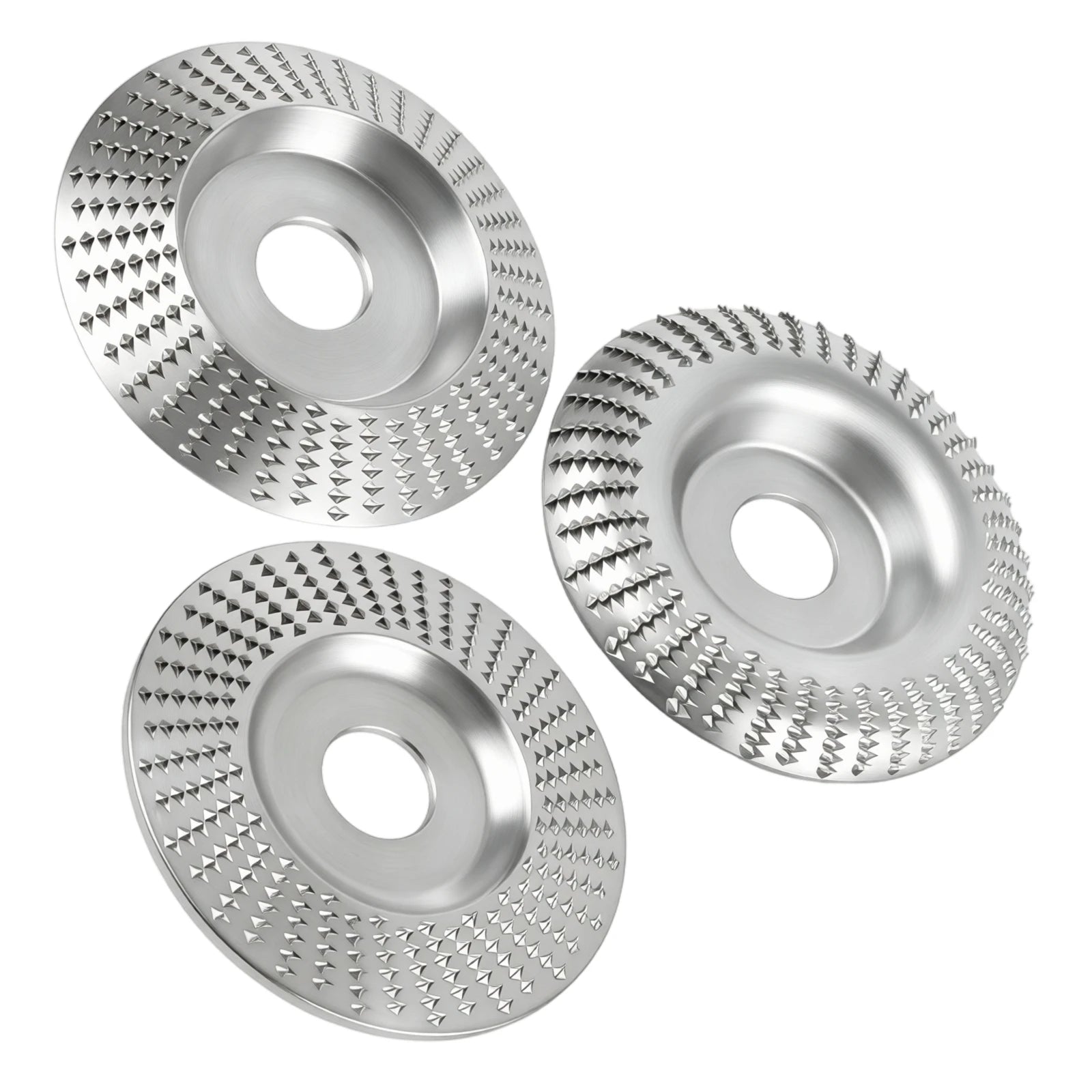 3Pcs Angle Grinder Polishing Pads Tungsten Carbide Grinding Wheel for Material Removal Wood sanding Shaping Carving and Cutting Qme One Size B