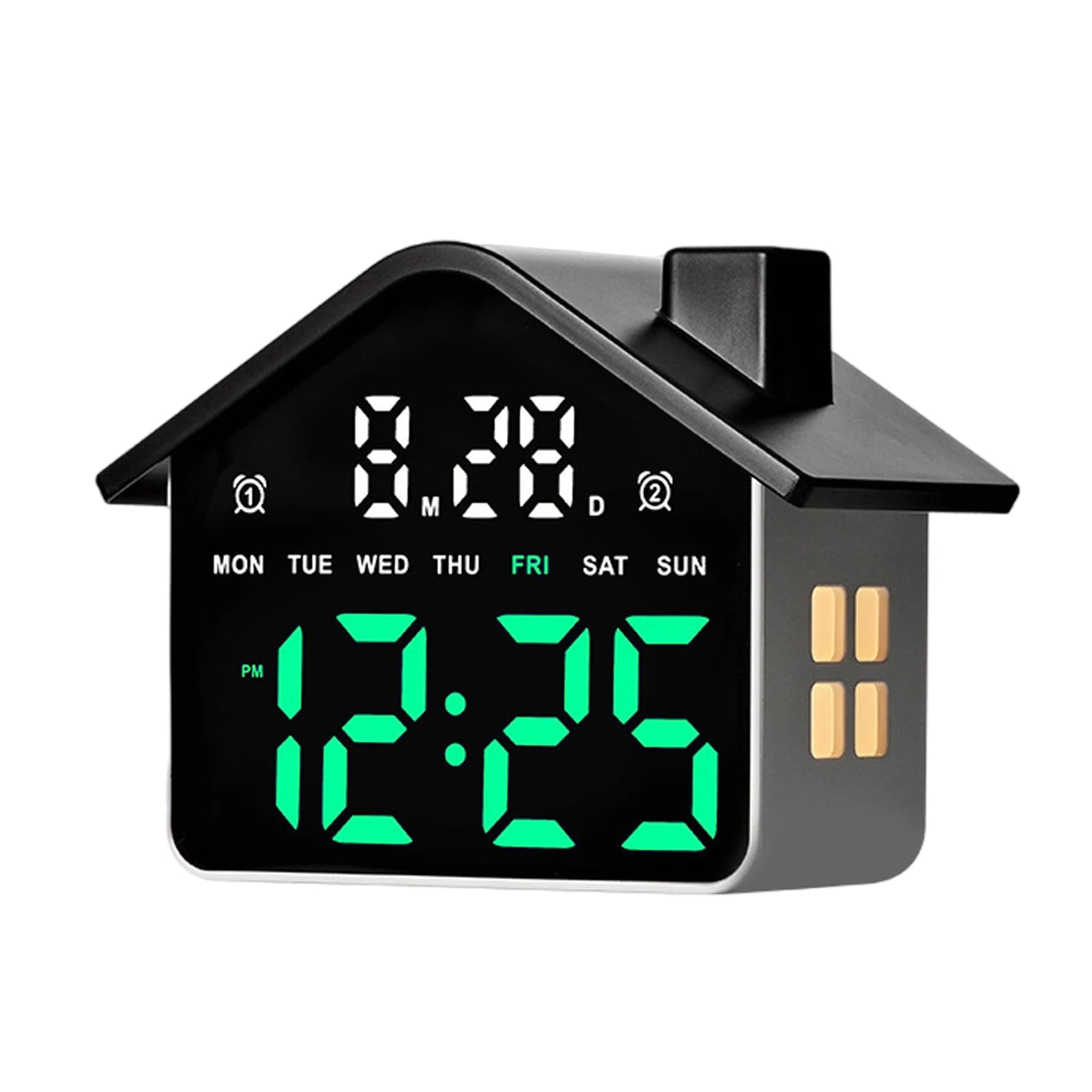 LED Electronic Table Clock USB Charging Multi-Functional House Clocks Creative Bedside Ornaments for Home Office Desk Decoration Qme Style E