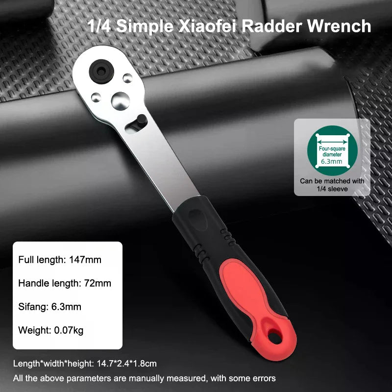 1 Ratchet Wrench Reversible Quick Releases 4 Handle Home Improvement Qme