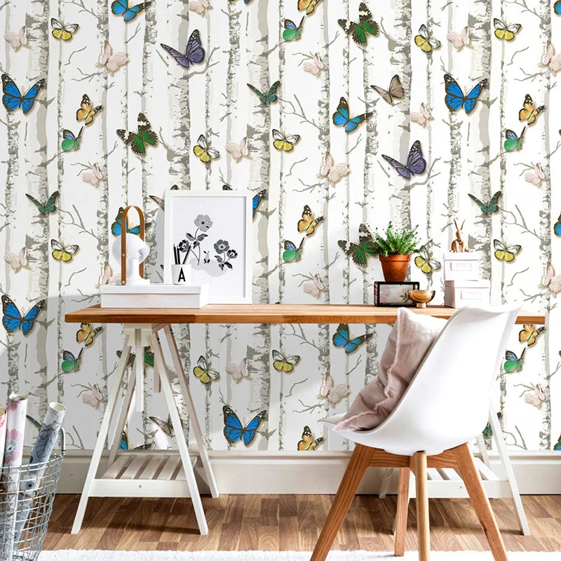Peel Stick Wallpaper Removable Butterfly Contact Paper Decorative Qme