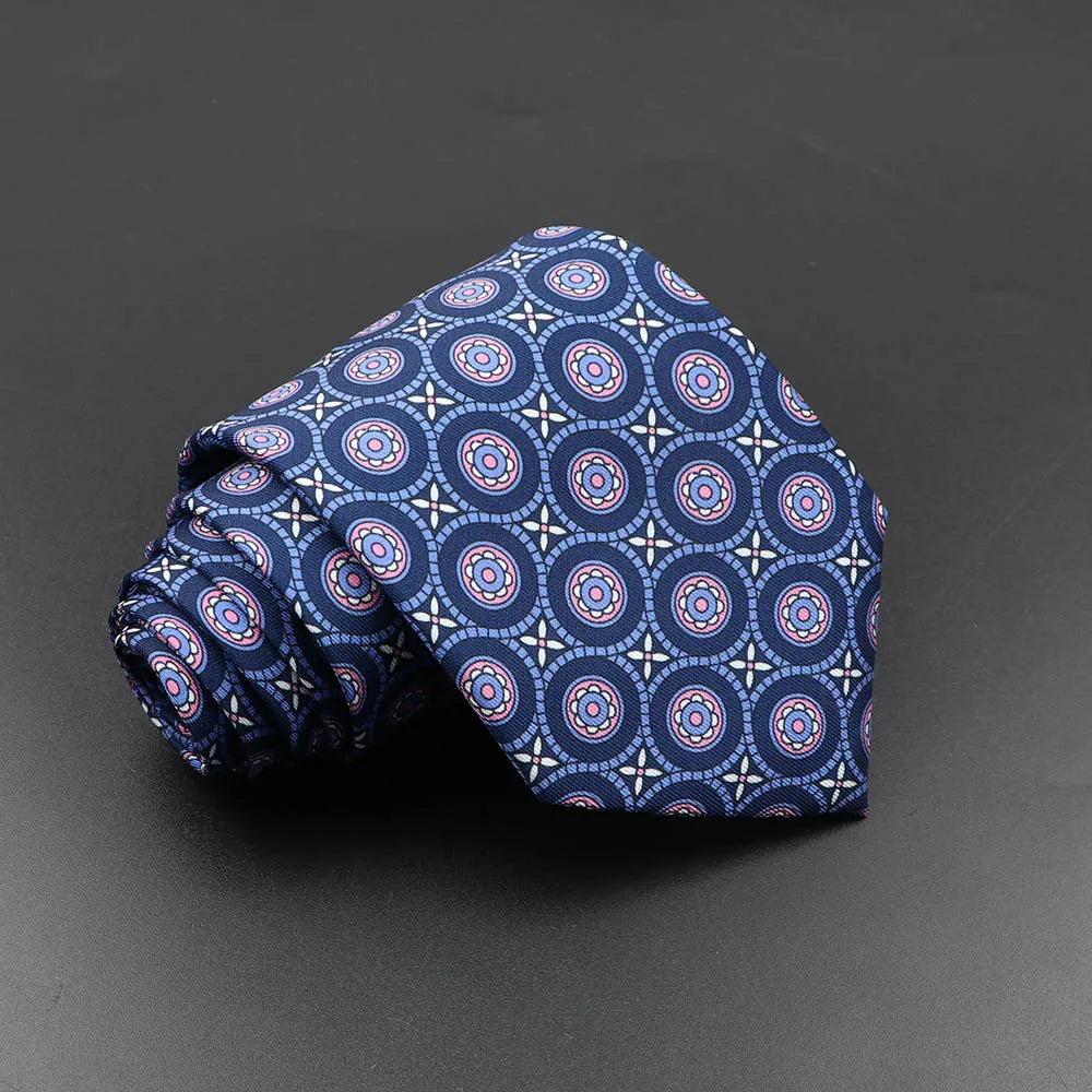Men's Fashion Silk Tie Soft Novelty Necktie Blue Green Orange Ties