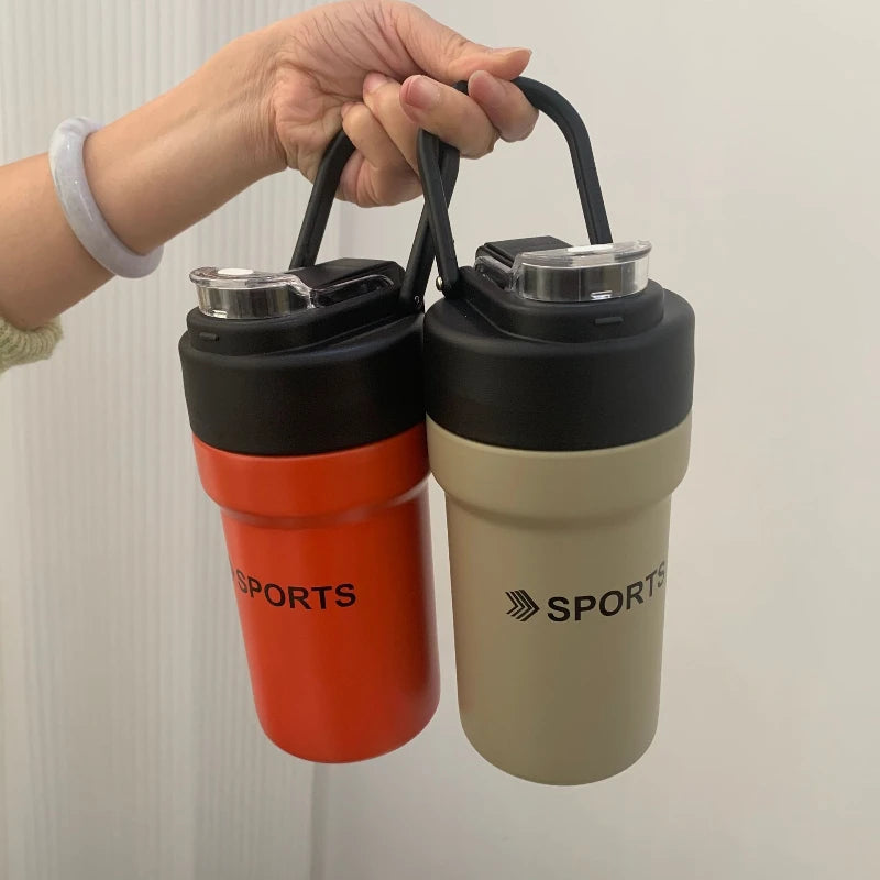 Large Capacity Handheld Outdoor Straw Insulated Water Bottle Qme