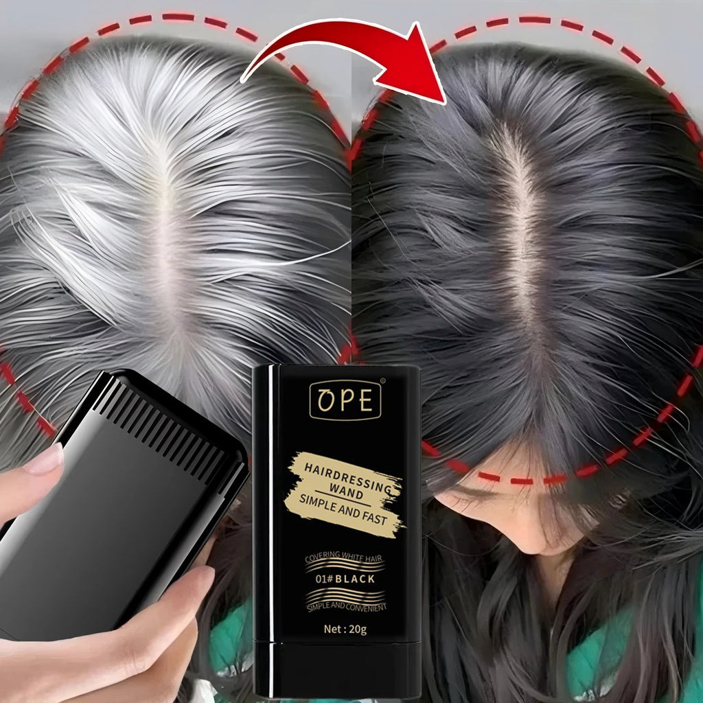 Instantly Cover Gray Hair OPE Dye Comb Natural Black Shade Quick Root Qme