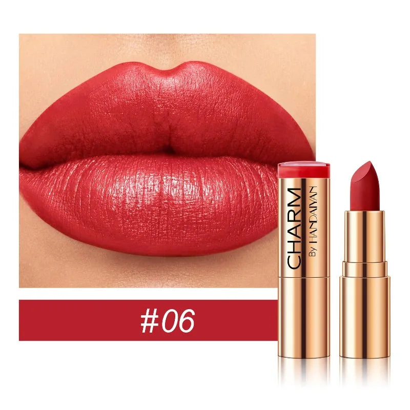 Long Lasting Hydrating Lipstick - All Day Moisturizing Waterproof Lip Color, Rich Pigment for Daily Natural Makeup Cosmetics Qme 06