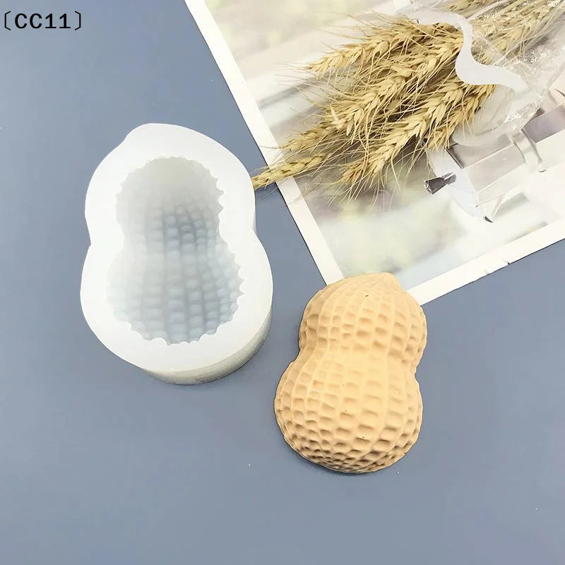 Peanut Pistachio Pecan Coffee Bean Mousse Cake Silicone Mold Qme