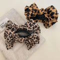 Leopard Bow Claw Clips for Women,Vintage Bowknot Hair Claw, Strong Grip Non-slip Bow Hair Accessories for Christmas,Daily,Party Qme 2pcs