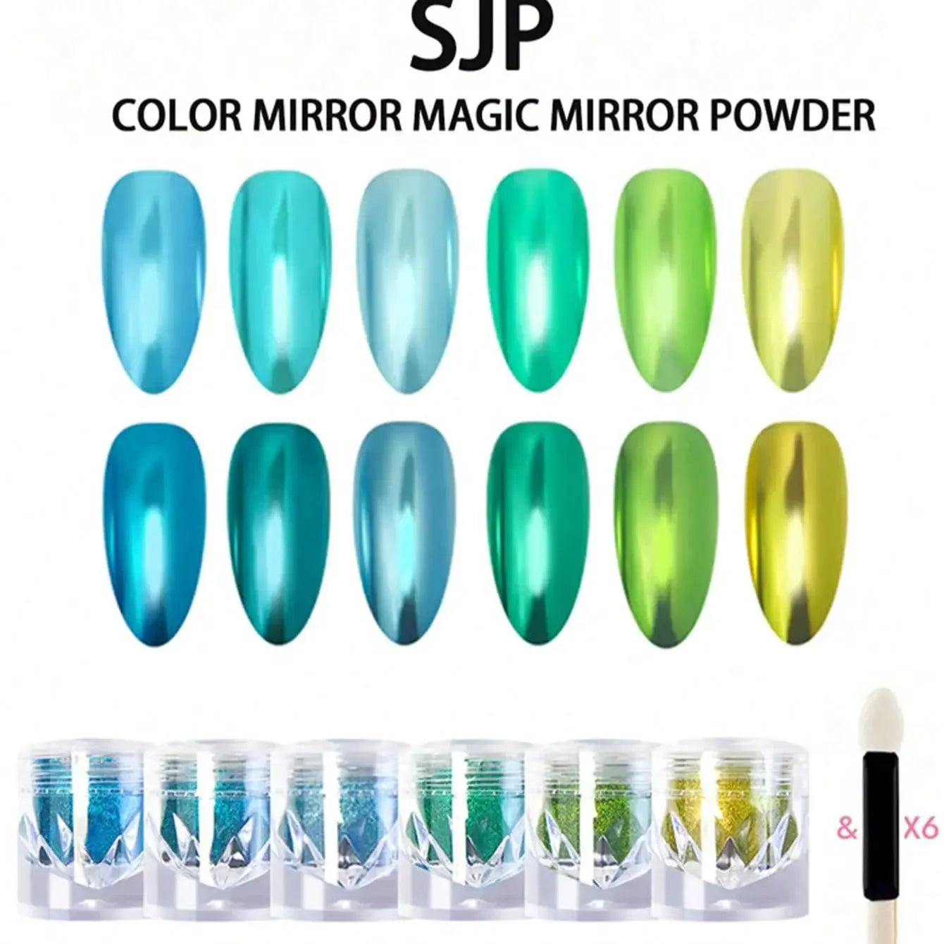 4 5 6 12 Magic Mirror Chrome Nail Powder Sparkling Glitter Decoration Qme 01