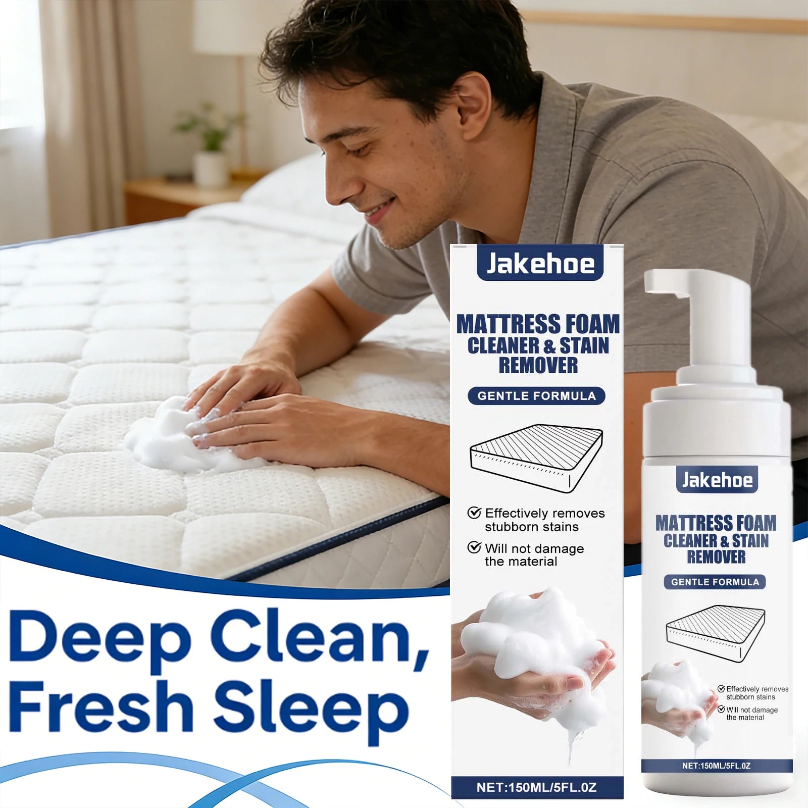 Fabric Carpet Cleaner Removing Stubborn Stains Prevent Yellowing Reduce Odor Refreshing Maintain Softness Mattress Cleaning Foam Qme