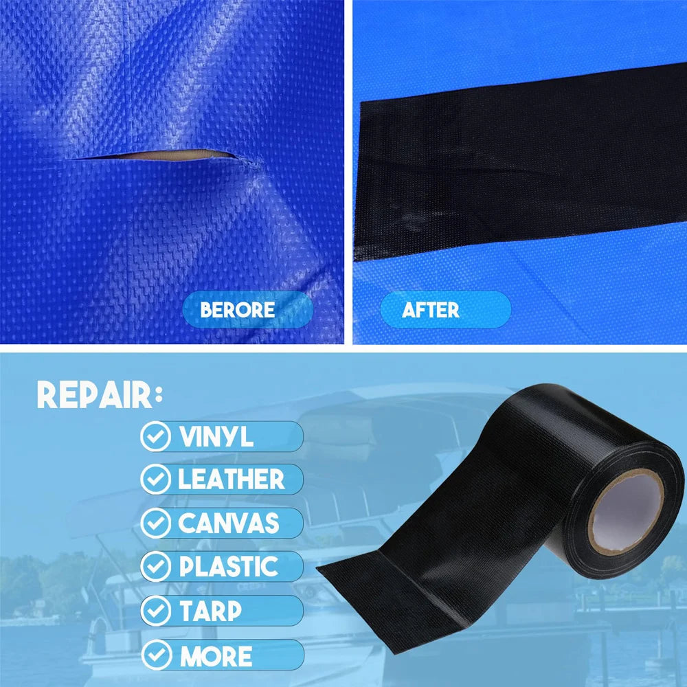 4.8cmx10M Camping Tent Repair Tape Strong Adhesive Waterproof Fabric Tape for Tent Boat RV Covers Awning Umbrella Outdoor Tool Qme