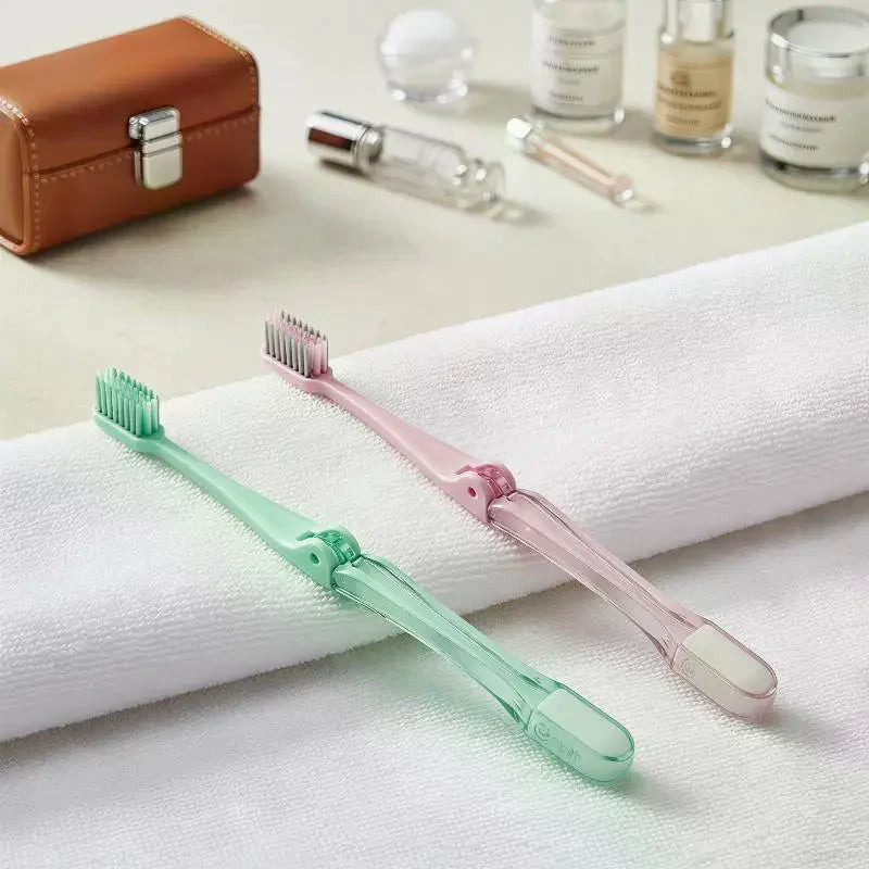Travel Folding Toothbrush Portable Mini Soft Medium Bristles Qme