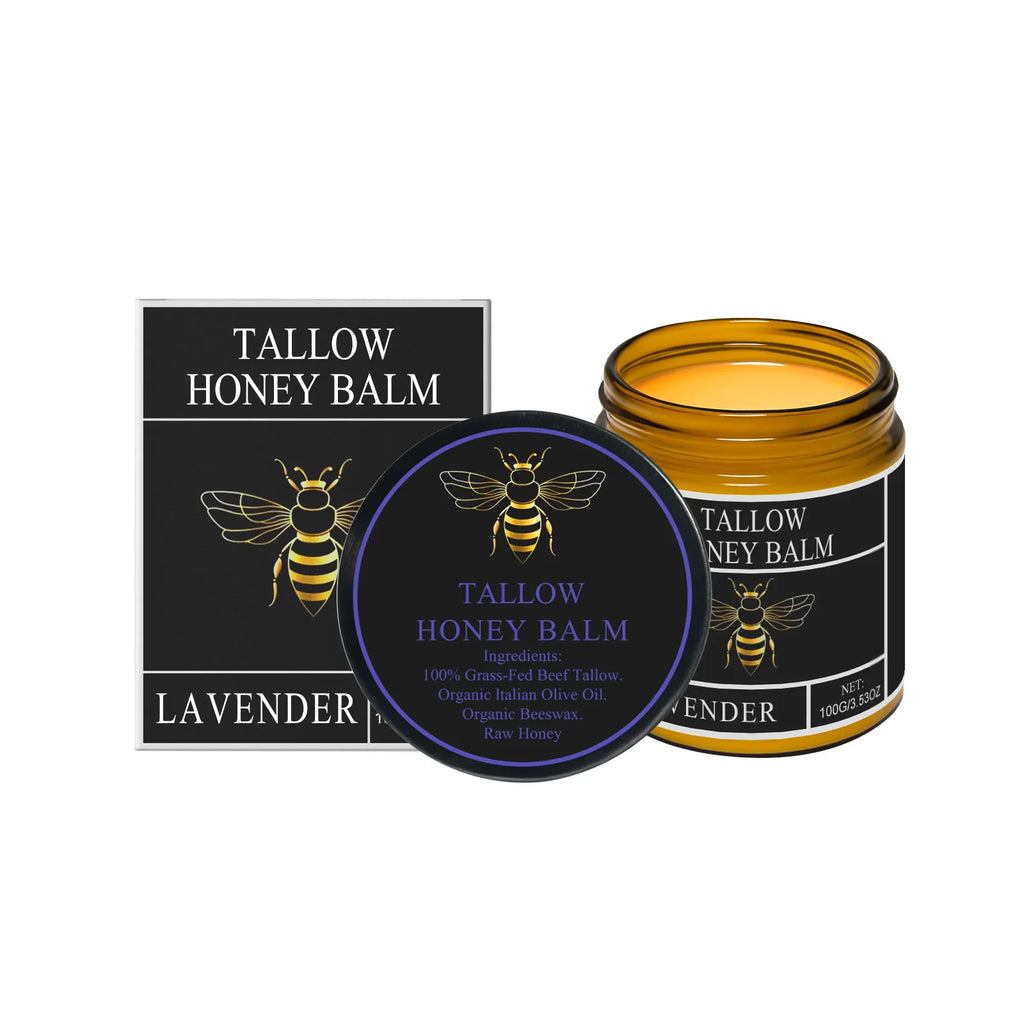 Tallow Honey Balm Firming Nourishing & Hydrating Skin Care Smoothing Soothe Skin Improves Elasticity Tallow Honey Moisturizer Qme Lavender