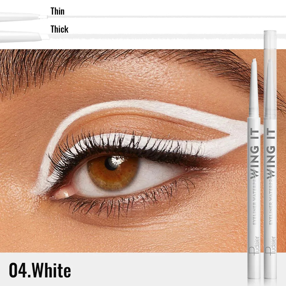 6 Matte Gel Eyeliner Pencils Waterproof Long Lasting Makeup Beginner Friendly Smooth Gel White Green Blue Brown Black Eyeliner Qme 04