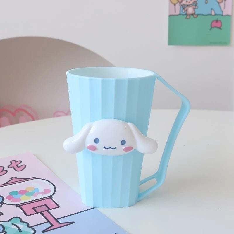 Kuroomi Mouthwash Cup Cinnamon Dog Cup Toothbrush Cup Minimalist Couple's Bathroom Cup Set Qme