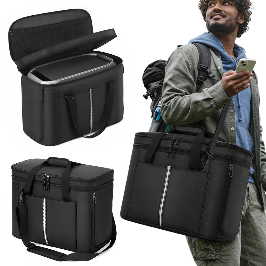 Portable Power Station Storage Bag for Ecoflow Delta 3 Max Plus/ Max Power Station Storage Bag for Road Trip & Emergency Qme