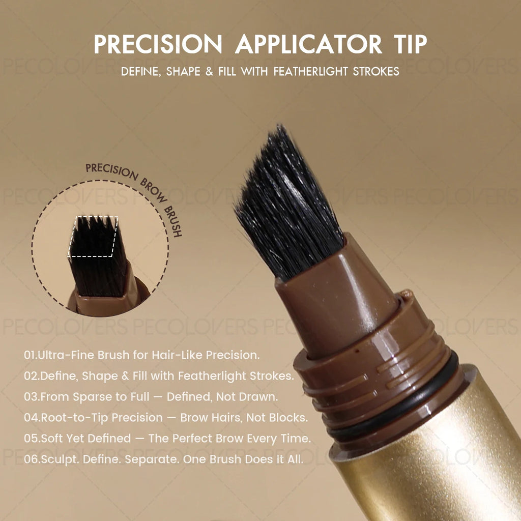 Travel Eyebrow Powder Angled Brush Waterproof Non-caking Blendable Qme