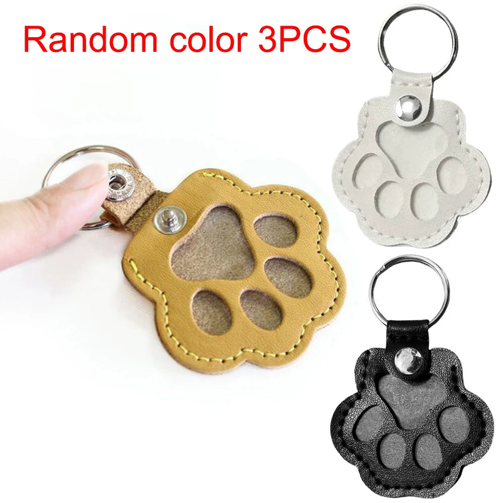 Pet Hair Storage Keychain, Dog Paw Photo, Cat And Dog Hair Bag, Commemorative Storage Bag, Commemorative Item Qme 3pcs Random