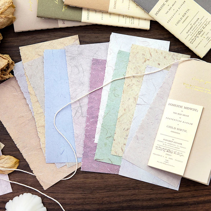 24 sheets Vintage Material Paper book Junk Journal Decor DIY Supplies Scrapbooking Art Collage Aesthetics Stationery Craft Paper Qme